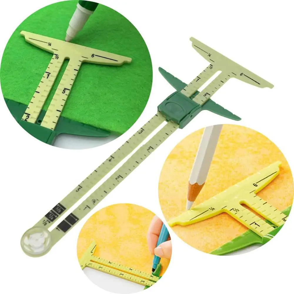 

Multi Function Hot Selling Home 5-IN-1 SLIDING GAUGE WITH NANCY Measuring Sewing Ruler Tailor Ruler Tool Accessories
