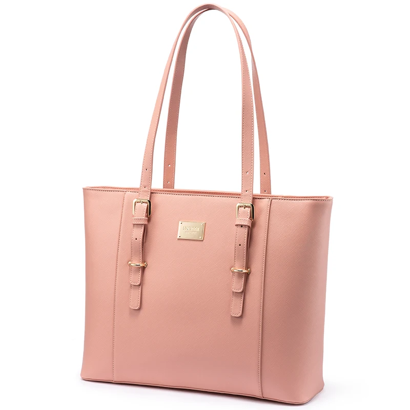 LOVEVOOK женская сумка через плечо для офисных дам большая сумка для ноутбука для 14/15. 6 дюймов роскошные сумки женские сумки дизайн - Цвет: pink