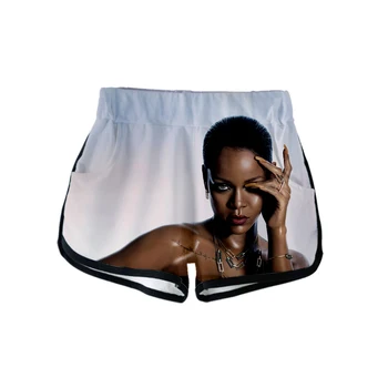 

Rihanna Print Sport Shorts Sexy Women Fashion Popular Casual Harajuku Soft Shorts Skinny Hot Sale