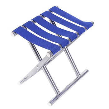 

1pc Outdoor Fishing Stool Folding Chair Portable Fishing Chair Medium Size Art Painting Chair Sketching Stool (Blue)