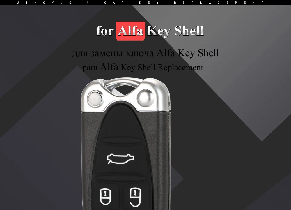 Keyforkess Sostituzione Chiave Shell per Alfa Romeo 159 156 Giulietta Brera Spider GT Smart Remote Key Card 3 Button Uncut lama - H5907d8463d8547349ca1e53fde25a20aW