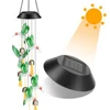 Outdoor Hanging Home Garden Romantic Hanging Pendant Wind Chimes Lights Led Solar Hummingbird Wind Chimes Color Changing Light 3