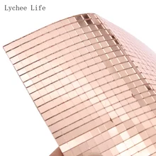 Lychee Life 30*15*0,4 см розовая Золотая мозаичная плитка, наклейка на стену для рукоделия, украшения дома
