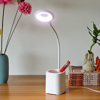 

USB rechargeable LED desk lamp dimmable desk lamp suitable for children writing reading study bedside bedroom living room