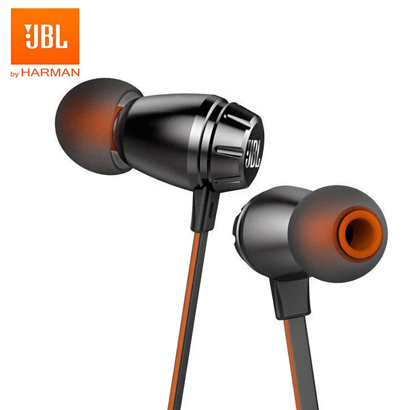 JBL T380A стерео музыкальные наушники-вкладыши 3,5 мм Проводные Наушники Hi-Fi Спортивная гарнитура двойной динамический линии Управление Hands-free с микрофоном