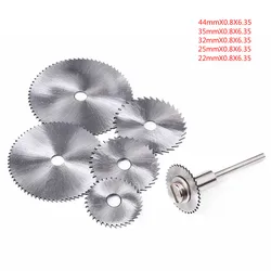 Juego de cuchillas de corte para carpintería, amoladora eléctrica de plástico ultrafina, poste de sierra pequeña, acero de alta velocidad de alta calidad, 6 unids/set