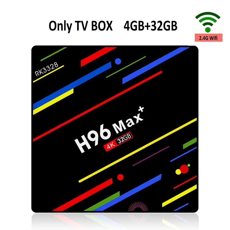 Only TV BOX 4GB 32GB H96 MAX Plus Android 8,1 ТВ коробка с двумя камерами, процессор Rockchip RK3328 4 ядра Оперативная память 4 Гб Встроенная память 32 GB/64 GB 2,4/Wi-Fi 5 ГГц Wi-Fi 100 м Ip ТВ подписки Mag 256 - Цвет: Only TV BOX 4GB 32GB