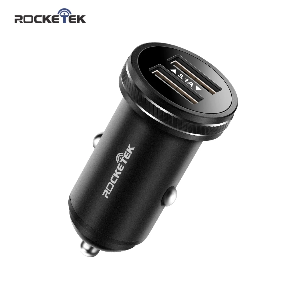 Rocketek Car Charger LED Current voltage detection display 2 USB output 4 8A charging Mobile Phone 2