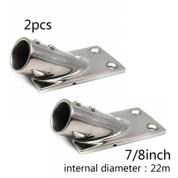 

2PCS Hand Rail Fitting 30 Degree Rectangular Base Stainless Steel For Boat