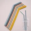 Customized Baby Accessories Reusable Silicone Straws Food Grade Flexible Bent Straight Drinking For Cup Straws Baby Stuff 1