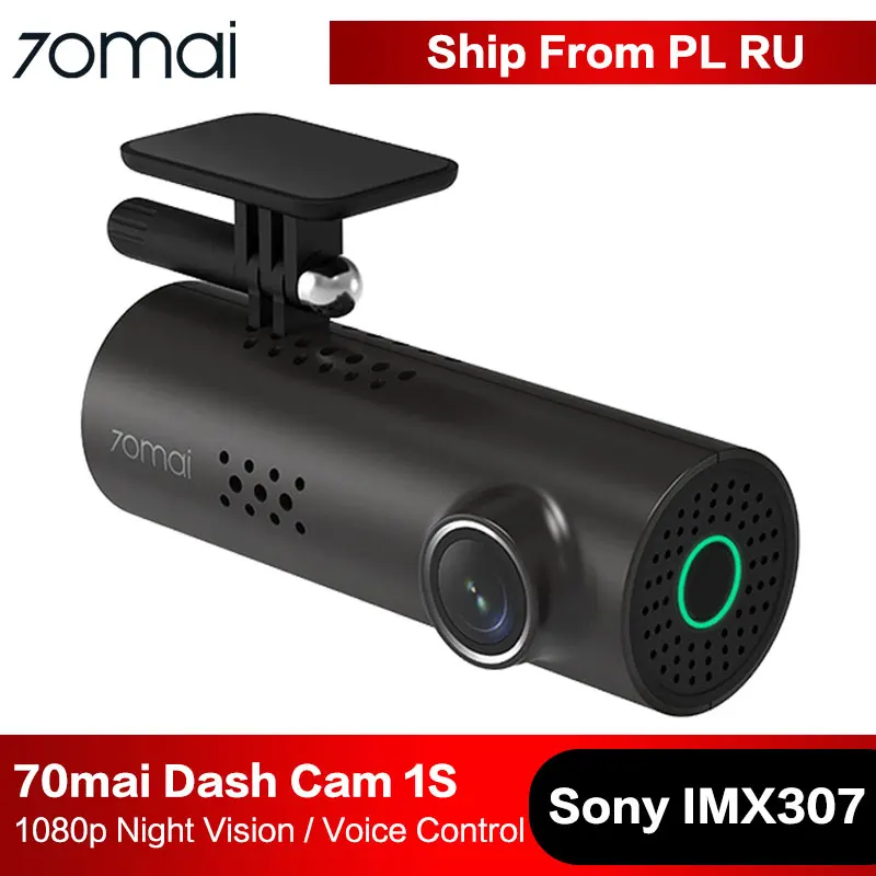 70mai Dash Cam Видеорегистратор Xiaomi 1S Автомобильная dvr камера WiFi приложение английское