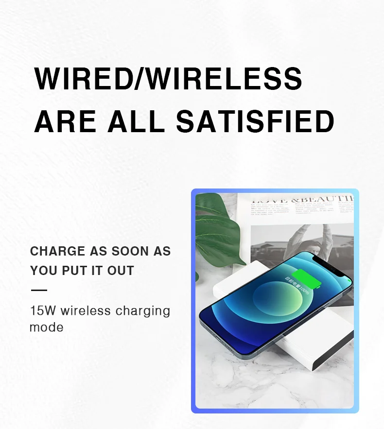 best portable charger 40w Super Fast Charging Large Capacity 20000 mAh 15W Wireless Charging Two-way Fast Charging Digital Display External Battery pocket power bank