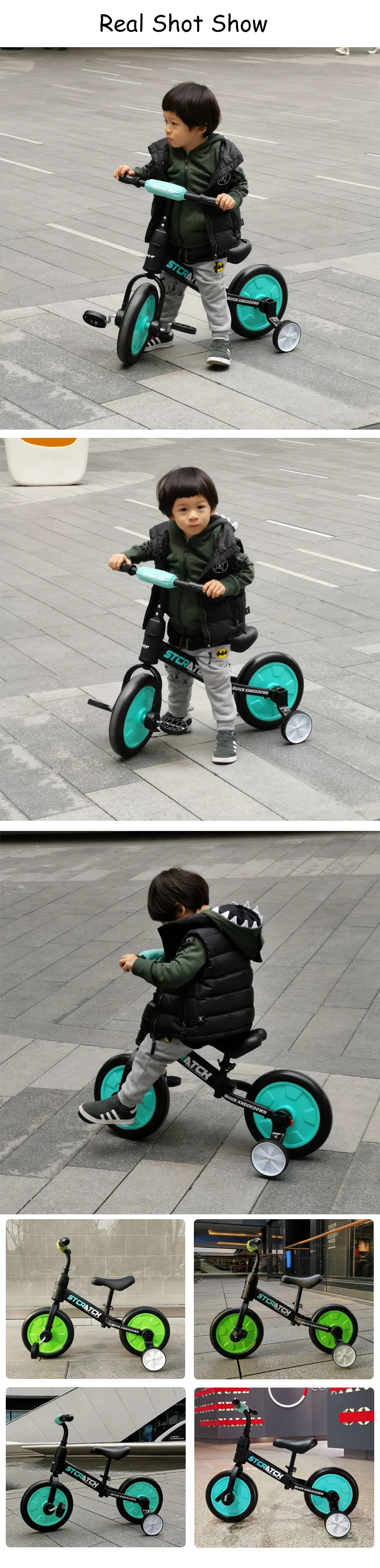 Детский Сияющий детский балансировочный велосипед, детские игрушки, ходунки, 2/4 колеса, регулировка велосипеда, легкий костюм для детей от 2 до 6 лет, подарок