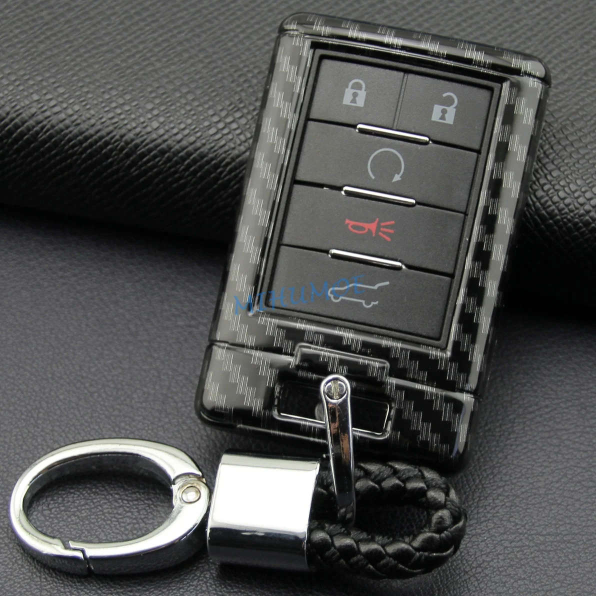 5 Buttons Remote Key Fob Cover Shell for Cadillac ATS SRX DTS CTS STS XTS 