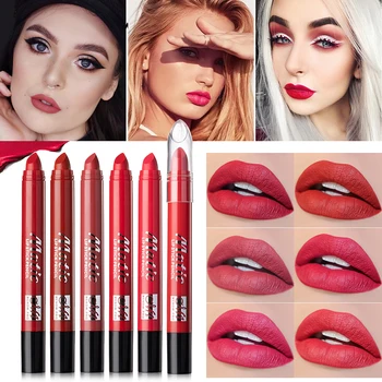 

6Pcs\set Waterproof Lipstick Pencil Long Lasting Nude Lipstick Set Matte Velvet Lip Stick Pen Makeup Moisturizer Lips Cosmetic