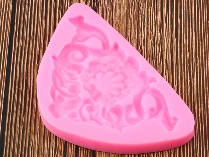 Flower Border Silicone Mold DIY Baroque Relief Cupcake Topper Fondant Cake Decorating Tools Candy Clay Chocolate Gumpaste Mould