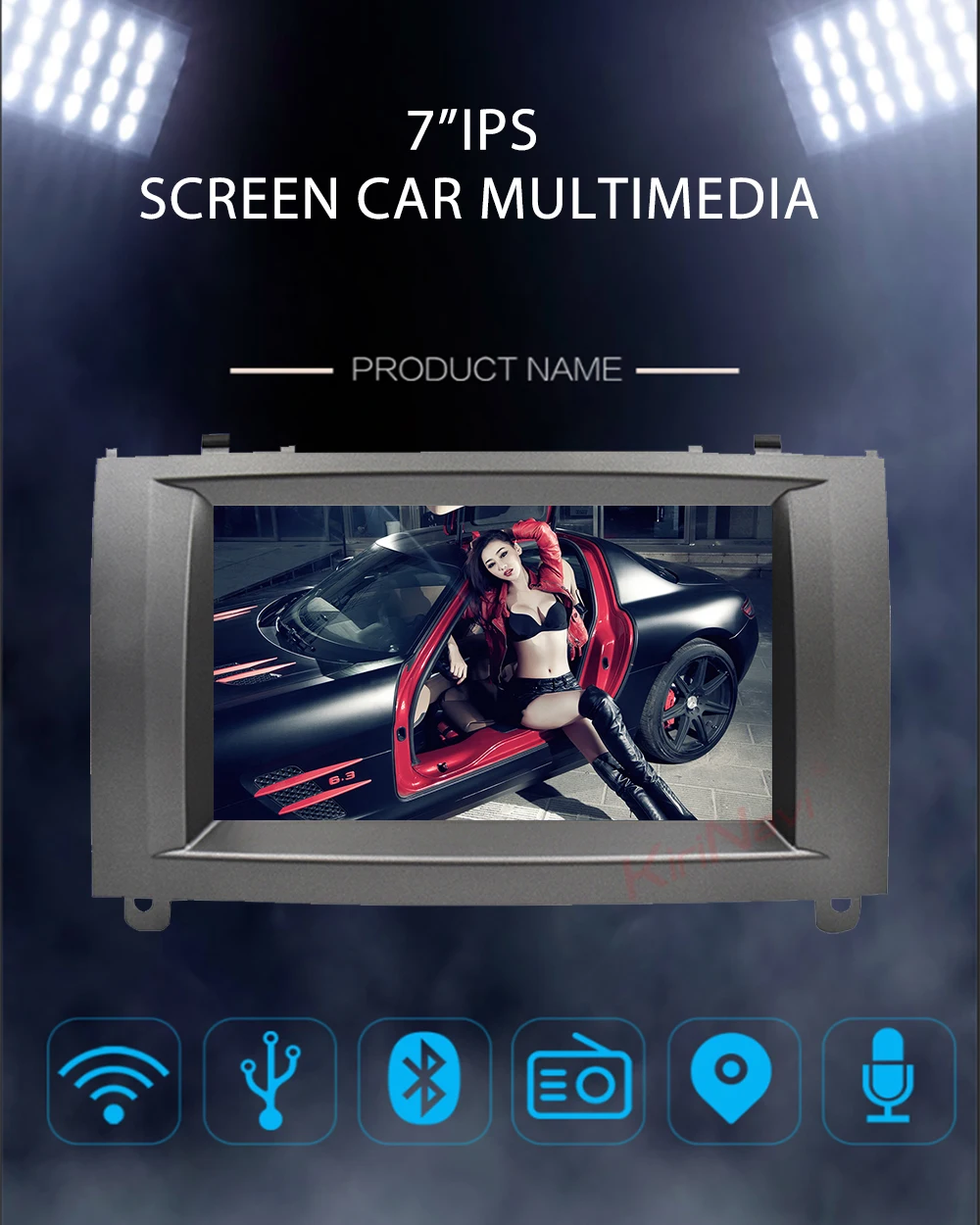 Cheap KiriNavi 7" HD Touch Display Android 9.0 For Peugeot 407 2004-2009 Car Radio MP4 Audio GPS Navigation Multimedia Players 1