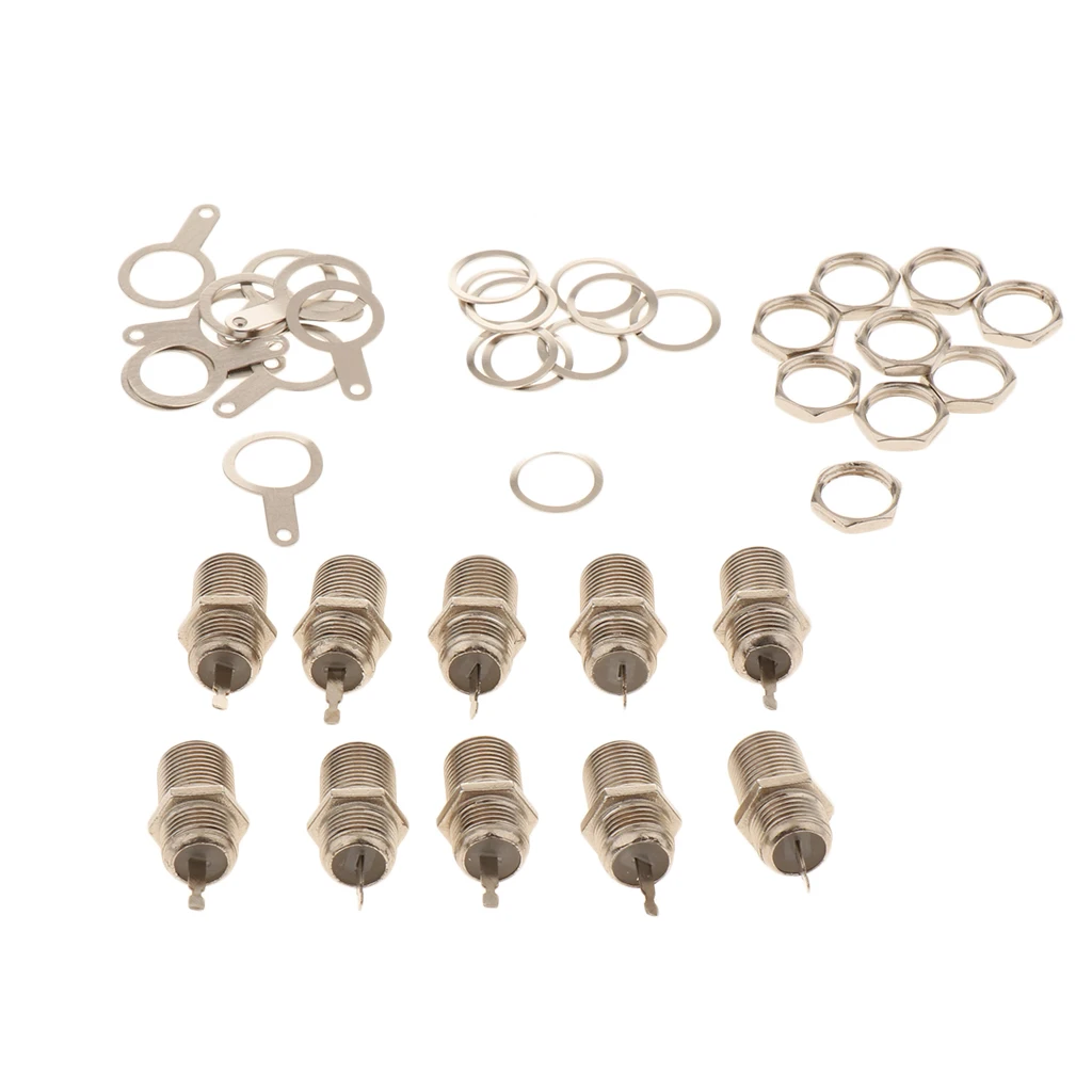 1Set F-Type Female RF Connector&Nut&Gasket Kits for Television Set-top-box