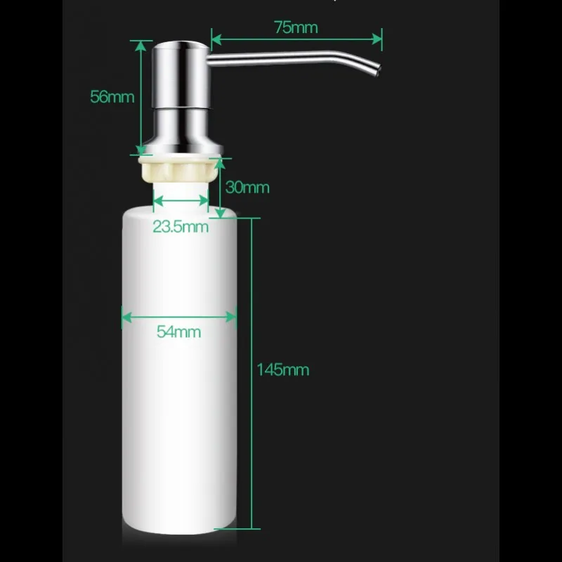 300 мл дозатор мыла для кухонной раковины, АБС-пластик, встроенный дозатор для лосьона, пластиковая бутылка для ванной и кухни, жидкое мыло для организации