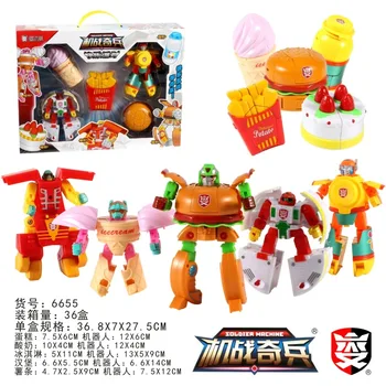 

5 In 1 Food Machine War Surprise Burger Cone Potato Drink Yogurt Ice Cream Cake Creative Transformation Educational Kid Toys