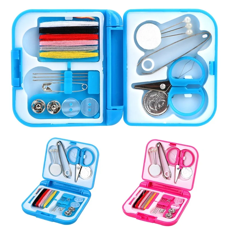 Portable Mini Travel Sewing Kit Box Kitting Needles Tool - MITHILA