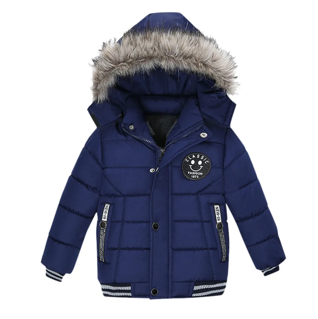 Coat Children Winter Jacket Coat Boy Jacket Warm Hooded Kids Clothes Zipper Pocket Coat Casual Outerwear Autumn Winter Overcoat