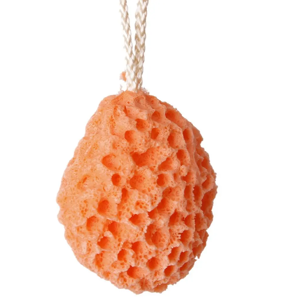 Bath Shower Exfoliator Body/Face Washing Cleansing Pad Sponge Cosmetic Washing Puff Orange