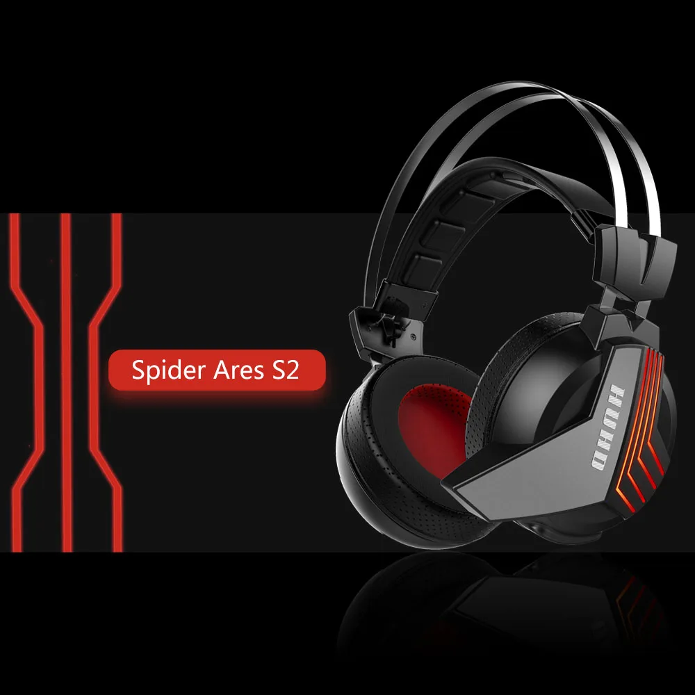 HUHD Professional USB Wireless Led Light Gamer Headset for PC PS4 XBOX ONE Gaming Headphones Bass Stereo PC Headset With Mic