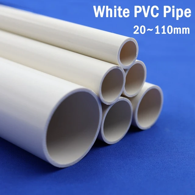 2pcs Outer Dia 40mm PVC Pipe 50cm Length Aquarium Fish Tank Water