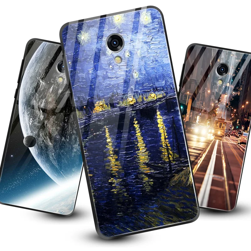 

for iPhone SE 5S 6 6S 7 8 Plus XR XS MAX Tempered Glass Case Anti Knock Back Cover for Meizu M5 M8 M6 M9 Note 16th Plus Shells