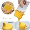 Silicon Baby Feeding Cups Lid Fashion Baby Drinkware Sippy Cups Duckbilly Cover For Toddlers & Kids Tableware 6
