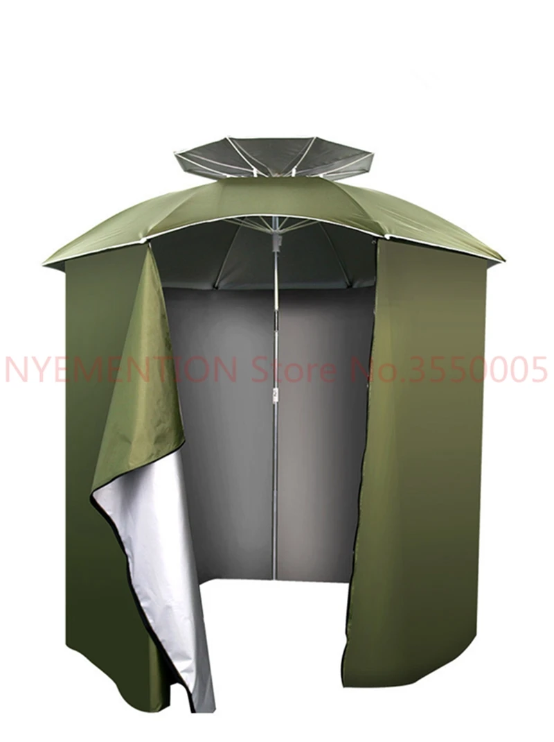 

Hot Sale Outdoor Leisure Folding Fishing Umbrella Beach Umbrella With Apron 10pcs/lot