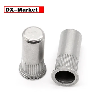

m4 m5 m6 m8 m10 m12 big head close end rivet nut, 304 stainless steel threaded Inserts round body blind rivet nuts ,K013