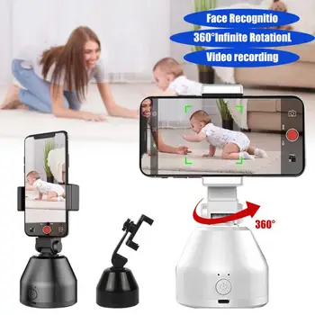 

Smartphone Gimbal Stabilizer, Auto Tracking Mount Smart Shooting Phone Holder 360 Rotation Tripod Auto Face Tracking Selfie Stic