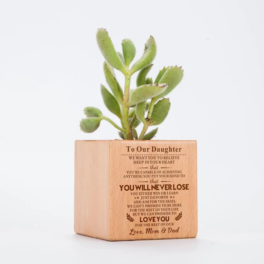 

Dad & Mom To Daughter, Ill ALways Be There For You Any Way I Can Engraved Plant Pot