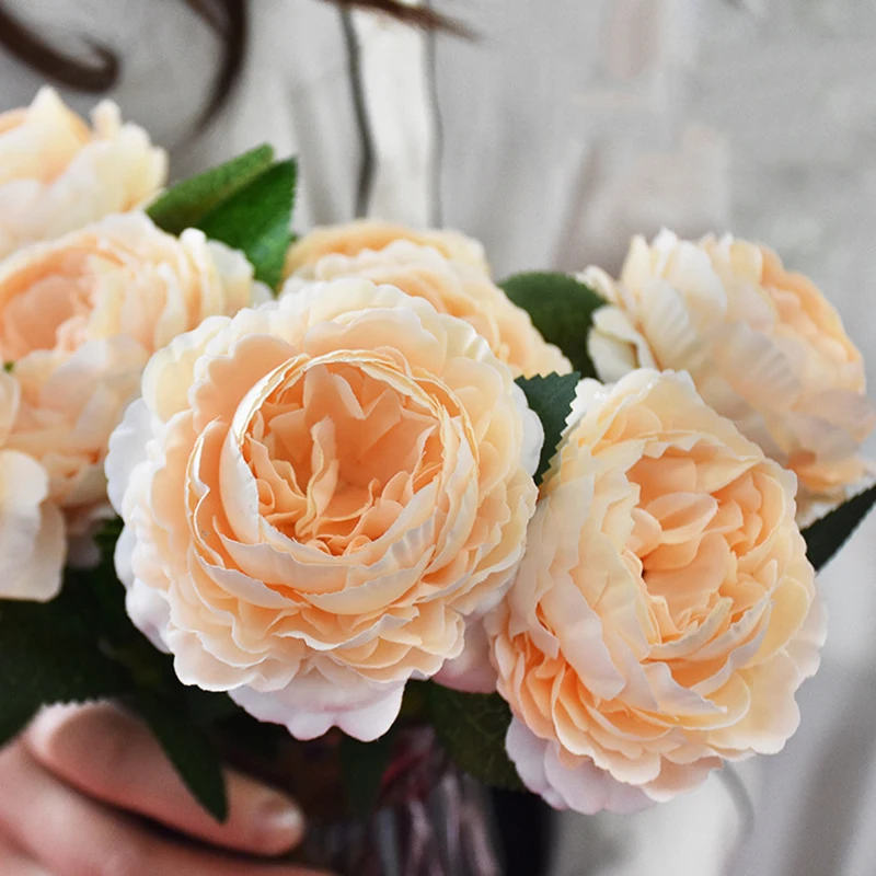 Поддельные цветы 3 головы искусственные украшения Гортензия орнамент лаконичный