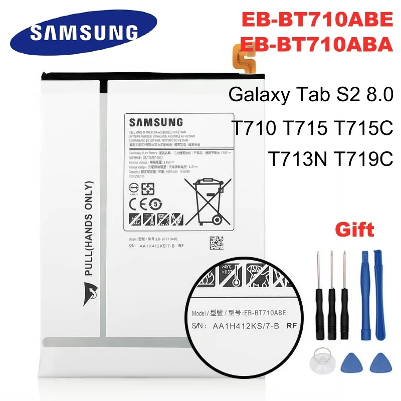 SAMSUNG Original Tablet EB BT710ABA EB BT710ABE battery For Samsung Galaxy Tab S2 8.0 SM T710