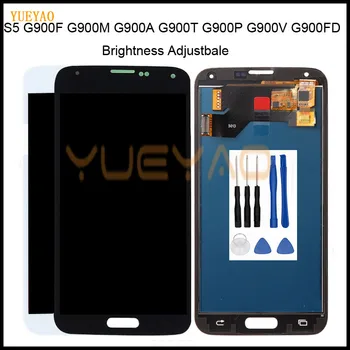 

100% Test Lcd for Samsung Galaxy 4G S5 i9600 G900 G900M G900F Lcd Display Touch Screen Digitizer Assembly Free Tool