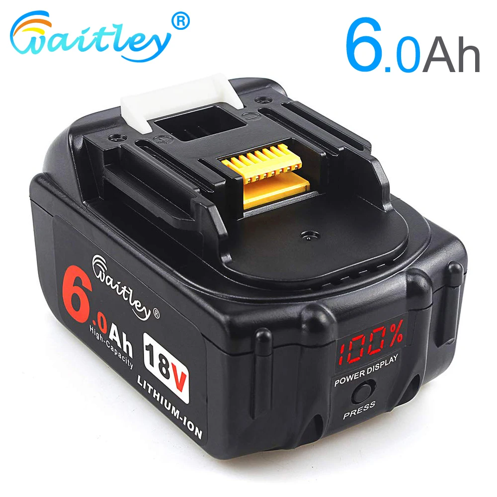 Waitley18V 6.0Ah аккумуляторная батарея для Makita электроинструменты литий ионные