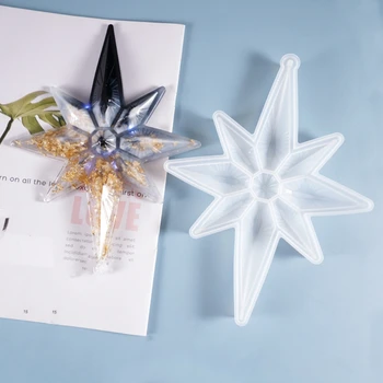 

Crystal Epoxy Resin Mold Anise Listed Pendant Casting Silicone Mould DIY Crafts Decoration Jewelry Making Tools