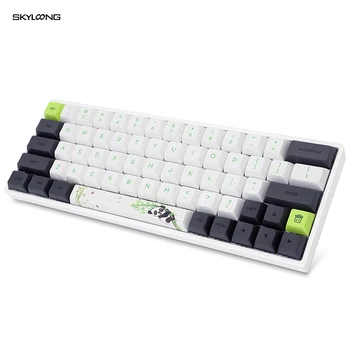 شراءSkyloong SK64 64 مفاتيح صغيرة المحمولة الميكانيكية لوحة المفاتيح الباندا سماعة لاسلكية تعمل بالبلوتوث الألعاب لوحة المفاتيح Mx RGB المهوس Gateron التبدي...