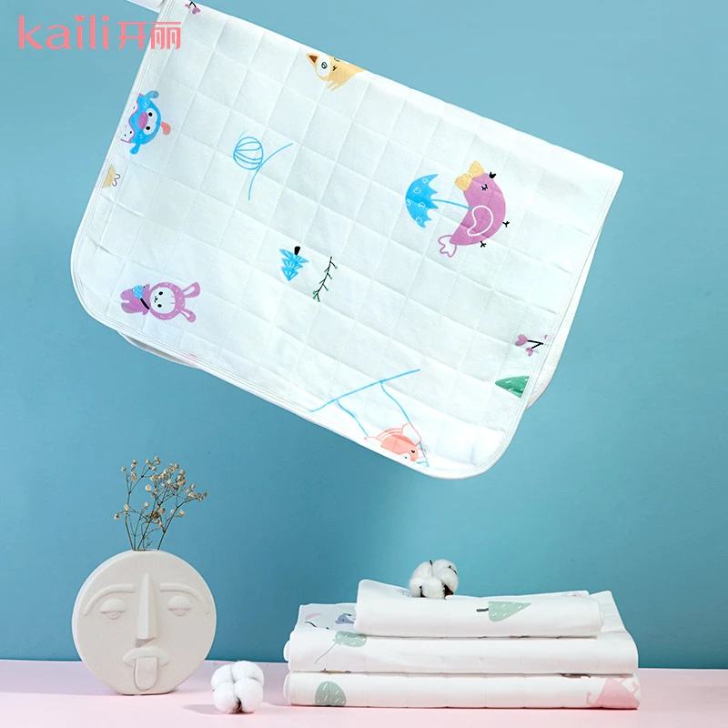 

Kaili 1 pic Baby changing Mat 5-layer Septum washed Diaper foldable reusable Cotton Nappy instant absorb Urine Pad for Newborn