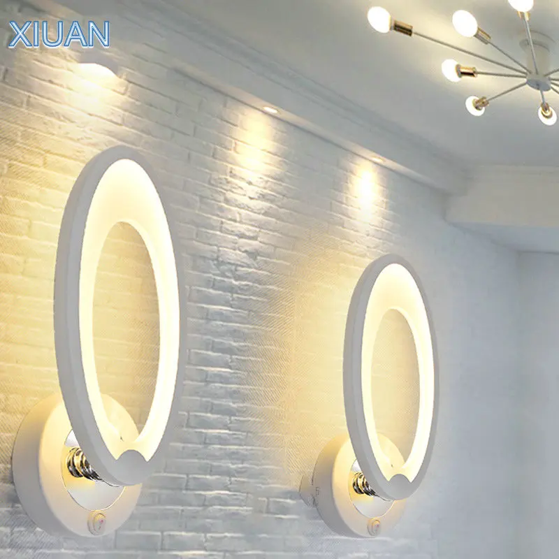  Minimalist Modern LED Wall Lamp with Switch 10W AC 85-260V Stair Living Room Bedroom Bedside Wall L - 4000248530382