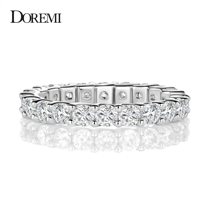 

DOREMI Trendy 100% 925 Sterling Silver Ring Diamond Not Allergy Wedding Engagement Diamond Rings for Women Fine Jewelry Gift