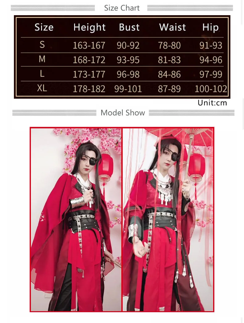 sexy nun costume Anime Tian Guan Ci Fu Cosplay Hua Cheng Costume Heaven Official's Bless HuaCheng Red Costume For Men And Women Chinese Anime Cos best halloween costumes