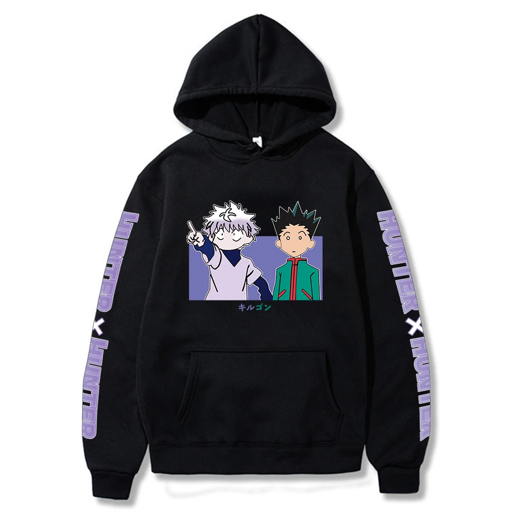 Anime Gift Hunter x Hoodie Killua Gon Funny Sweatshirts Cozy Tops Sweatsuit Sudadera Felpa Moletom | Мужская одежда