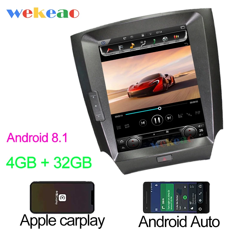 Android Car Radio Wekeao вертикальный экран Tesla стиль 10,4 ''Android 8,1 автомобильный Радио gps навигация для Lexus IS250 DVD Автомобильный плеер 2005-2011 - Цвет: Android Car Radio