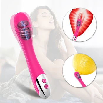 Powerful G-Spot Dildo Vibrator Female Clitoris Stimulator USB Rechargeable Silicone Adults Sex Toys Erotic Goods for Women 2