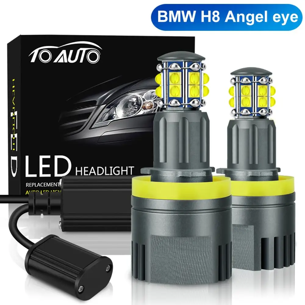 2 P s H8 Led Angel Eyes Farol Led Marcador Luzes Canbus Para Bmw X5 E70 2-p-s-h8-led-angel-eyes-farol-led-marcador-luzes-canbus-para-bmw-x5-e70