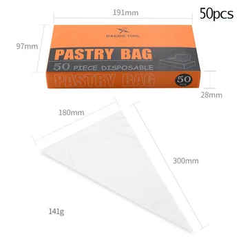 

50pcs/box Disposable Pastry Bags Fondant Frosting Pipe Cake Cream Bag Decoration Pastry Tip Tool Kitchen Cakes Baking Tools